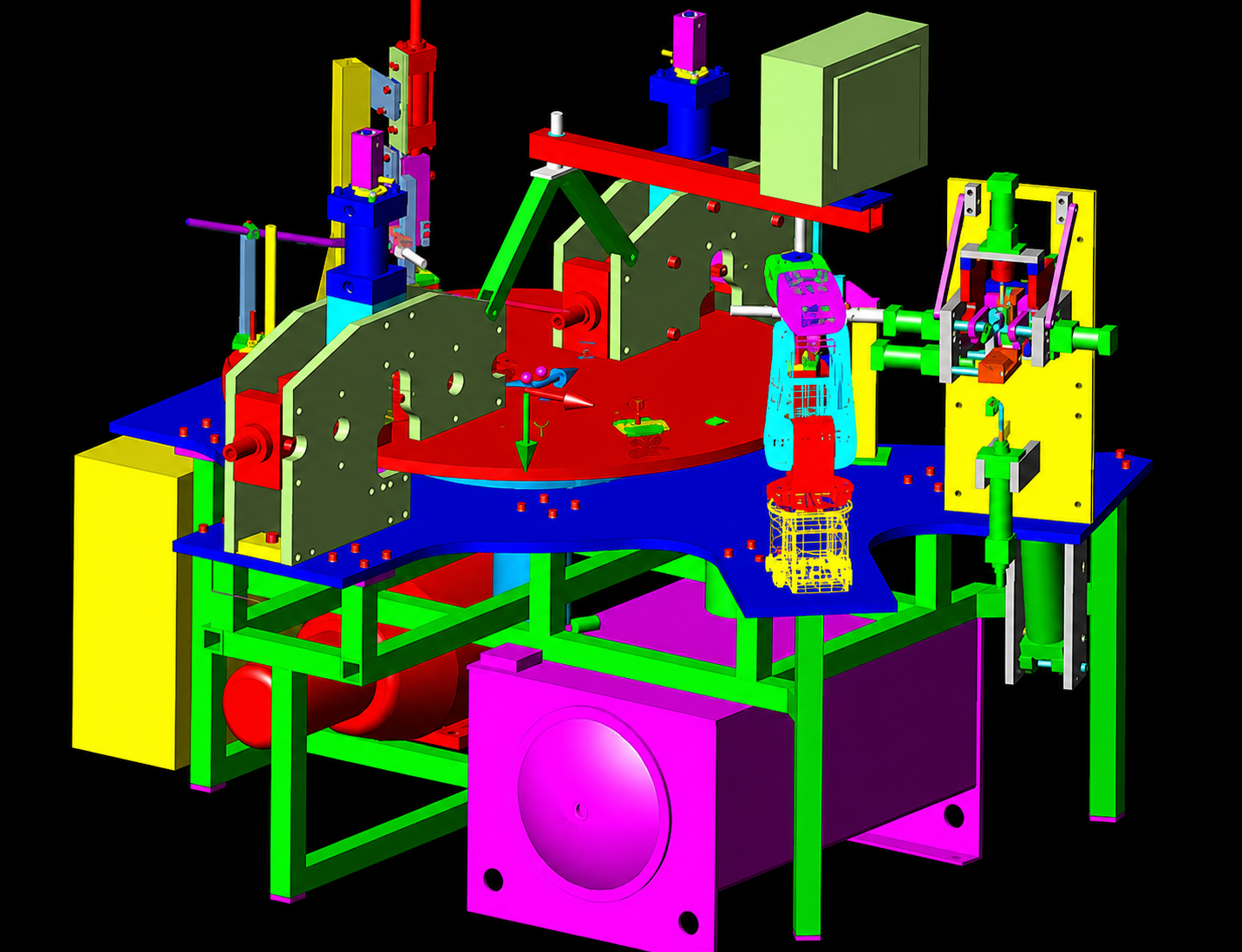 Custom tube-processing machine and tooling CAD model